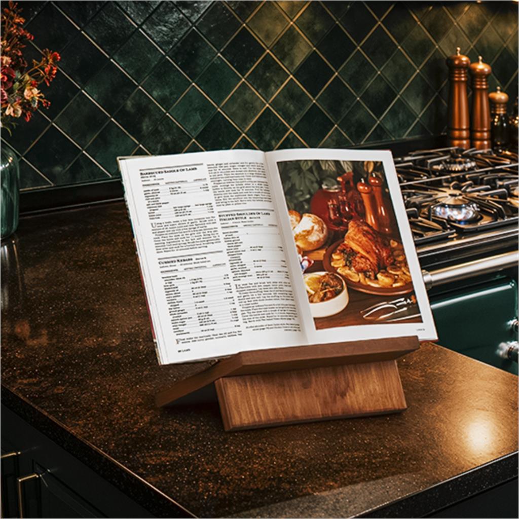 Serendipio Rustic Cookbook Stand Mirelle Leather and Lifestyle