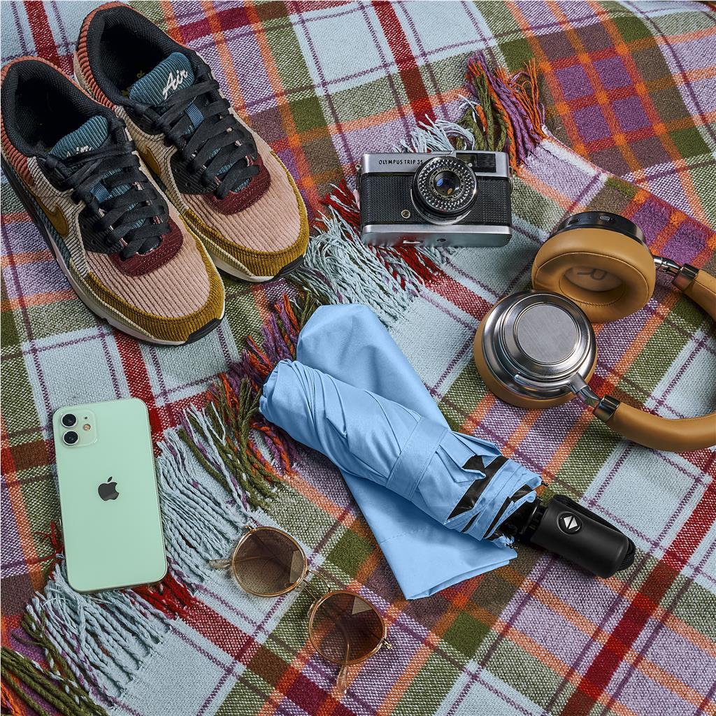 Serendipio Sleet Auto-Open Compact Umbrella Mirelle Leather and Lifestyle
