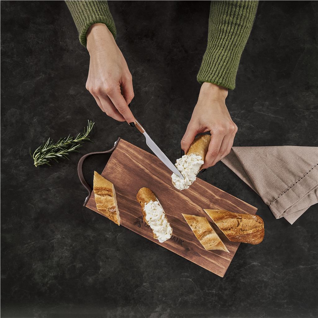 Serendipio Small Team Time Wooden Tray with Leather Strap Mirelle Leather and Lifestyle