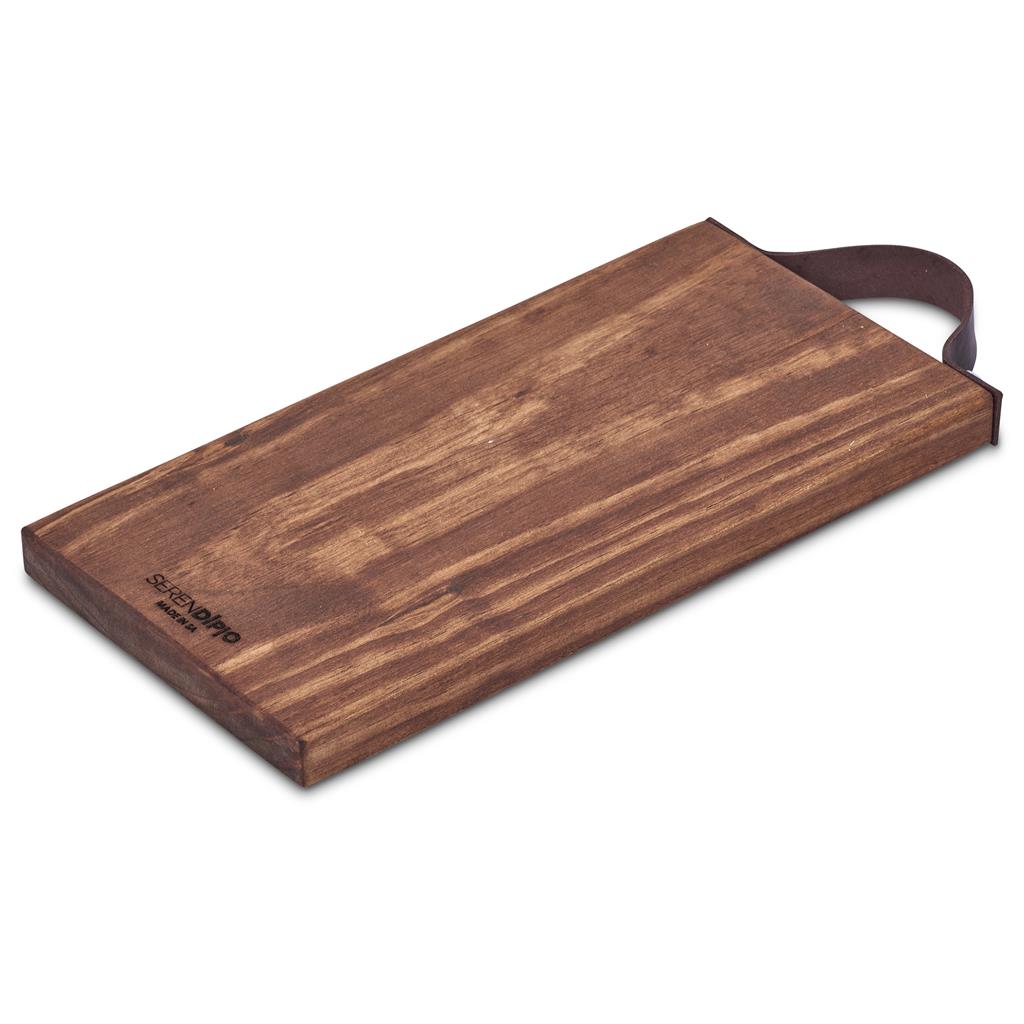 Serendipio Small Team Time Wooden Tray with Leather Strap Mirelle Leather and Lifestyle