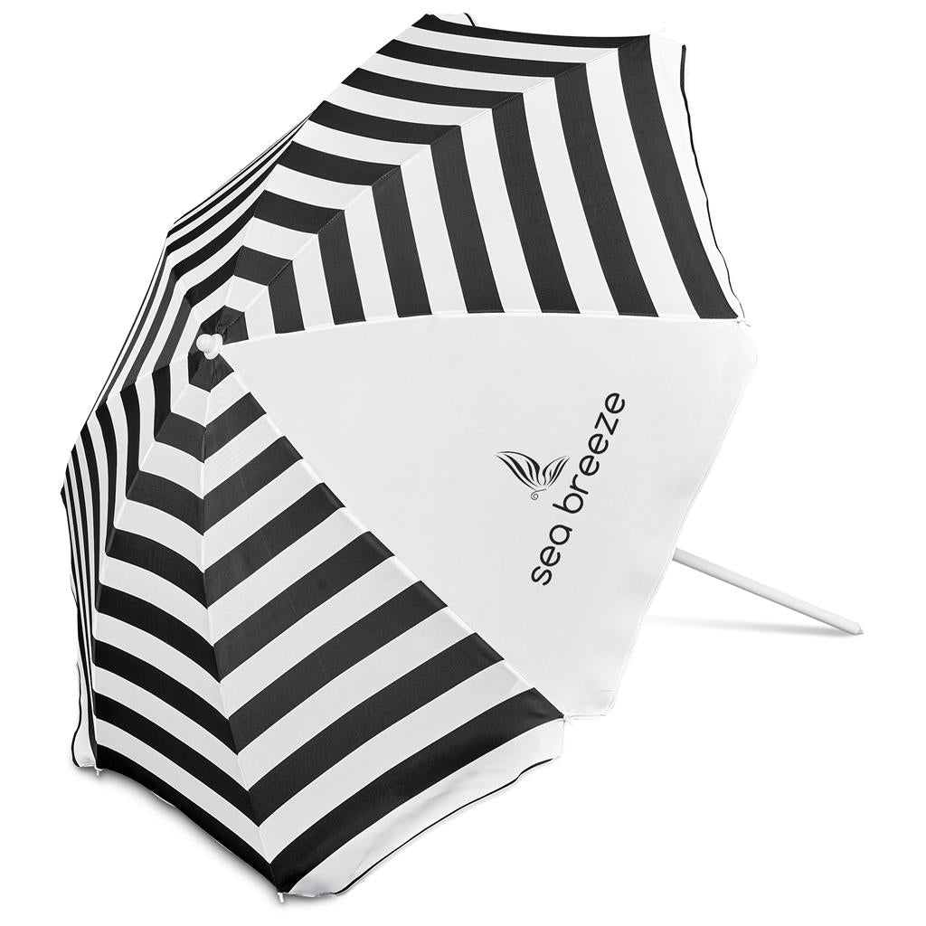 Serendipio Tanereef Stripe Beach Umbrella Mirelle Leather and Lifestyle