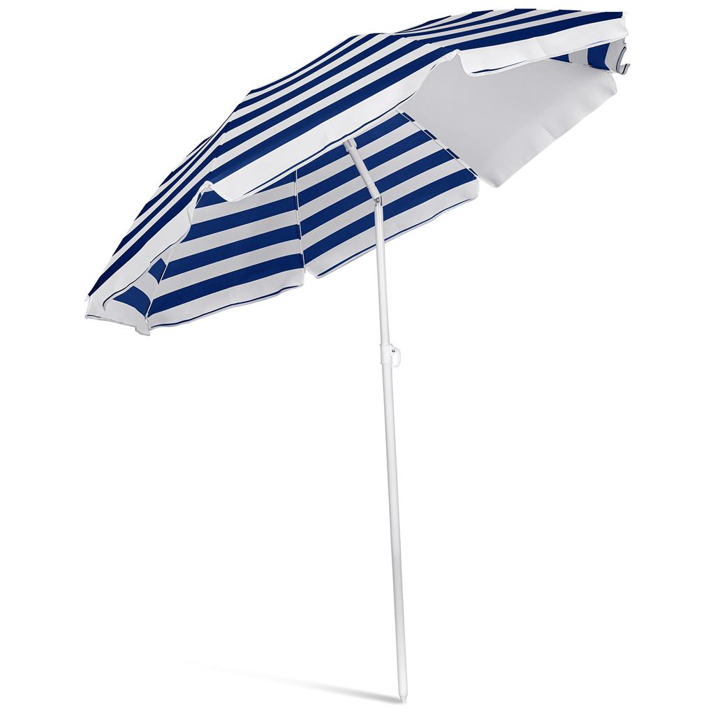 Serendipio Tanereef Stripe Beach Umbrella Mirelle Leather and Lifestyle