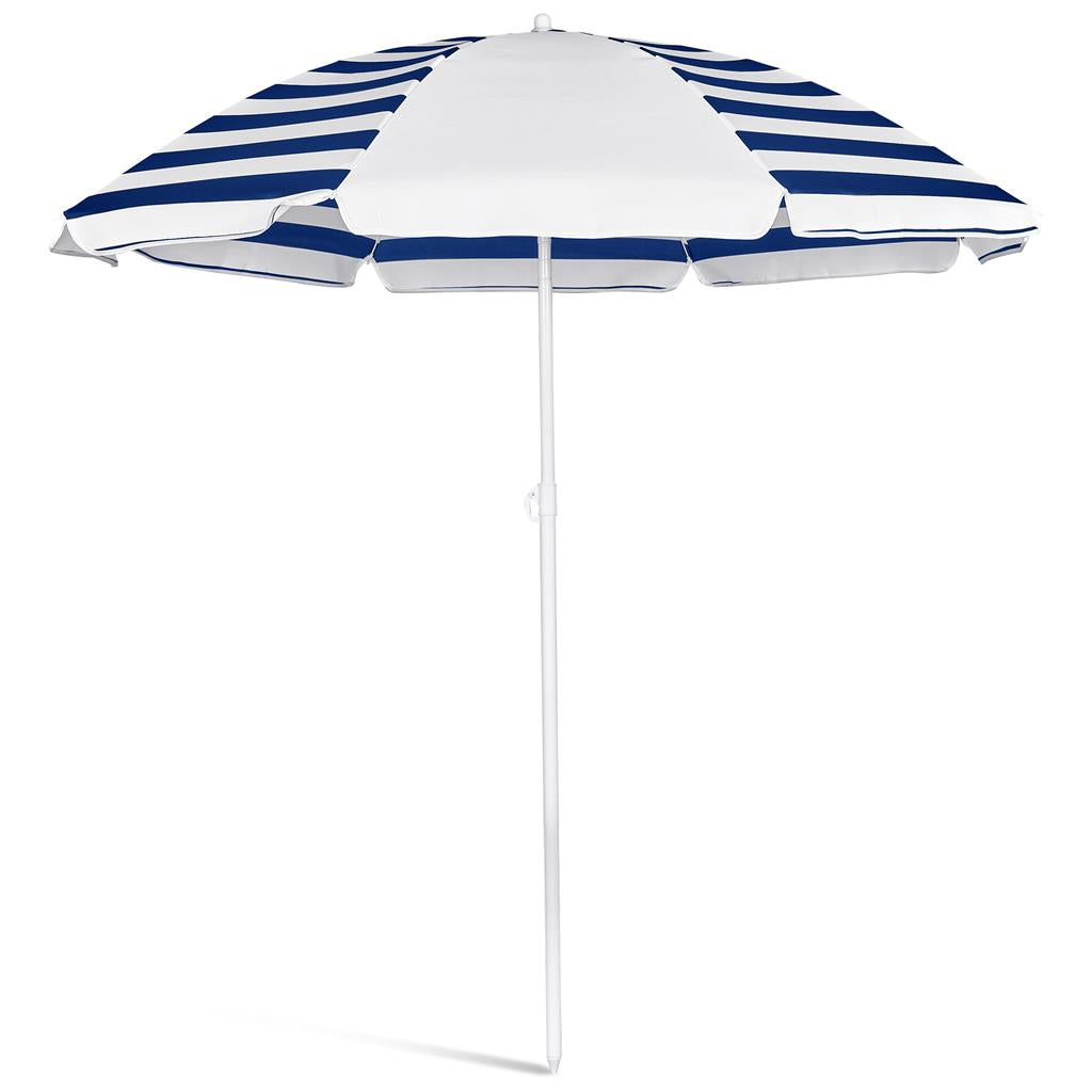 Serendipio Tanereef Stripe Beach Umbrella Mirelle Leather and Lifestyle