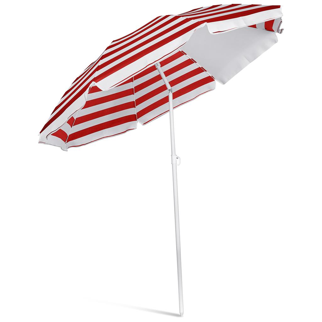 Serendipio Tanereef Stripe Beach Umbrella Mirelle Leather and Lifestyle