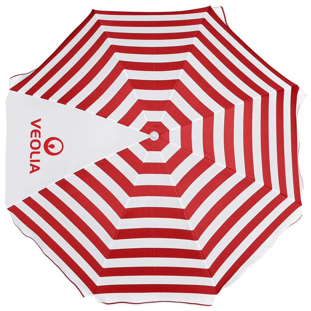 Serendipio Tanereef Stripe Beach Umbrella Mirelle Leather and Lifestyle
