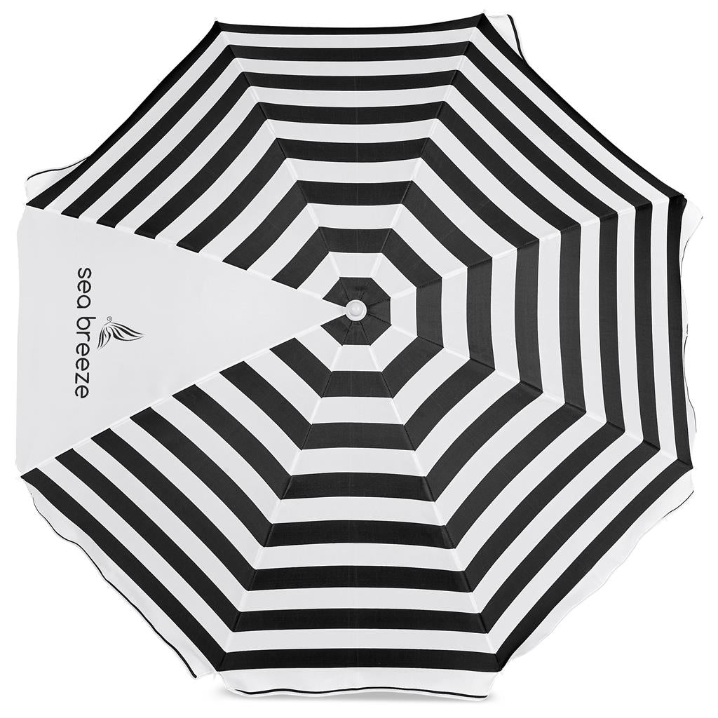 Serendipio Tanereef Stripe Beach Umbrella Mirelle Leather and Lifestyle