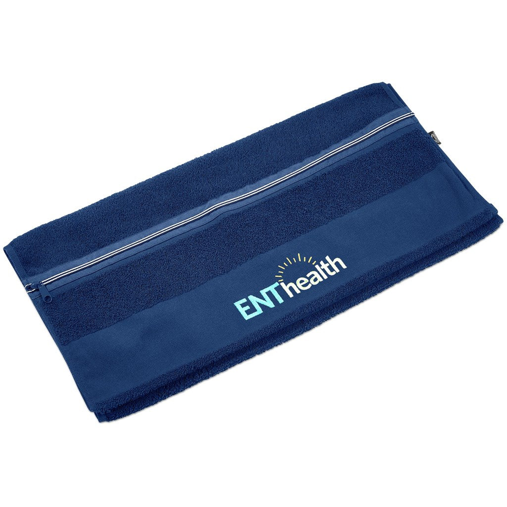 Slazenger Wembley Gym Towel - Navy Mirelle Leather and Lifestyle