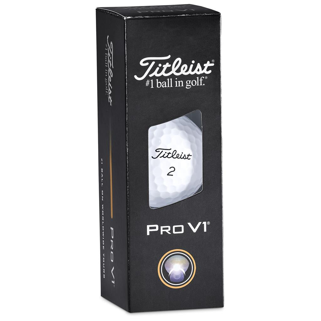 Titleist ProV1 Golf Balls Sleeve of 3 Mirelle Leather and Lifestyle
