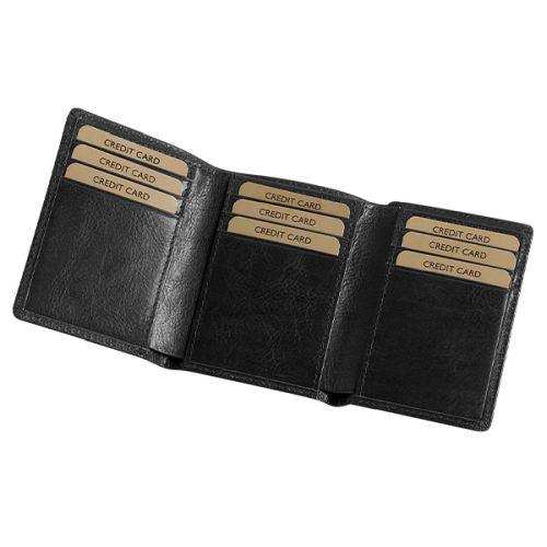 Tri Fold Card Holder with Bank Note Section - Genuine Leather - MIRELLE Leather and Lifestyle