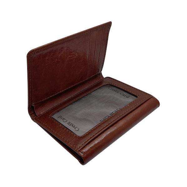 Tri Fold Card Holder with Bank Note Section - Genuine Leather ZA Wallet Mirelle Leather and Lifestyle