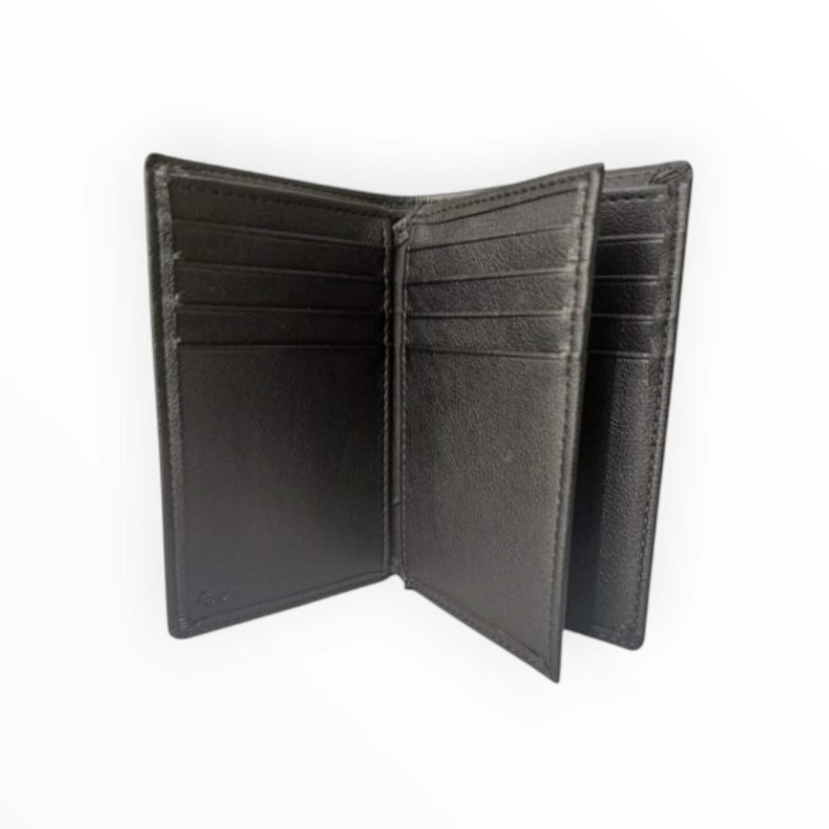 Vegan Leather RFID Bifold Card Holder - 16 Cards - Black | MIRELLE