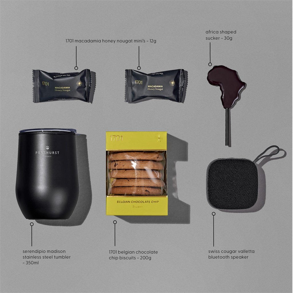 Yatta Beat Box Hamper ZA Unisex Hampers,Tech Hampers Mirelle Leather and Lifestyle