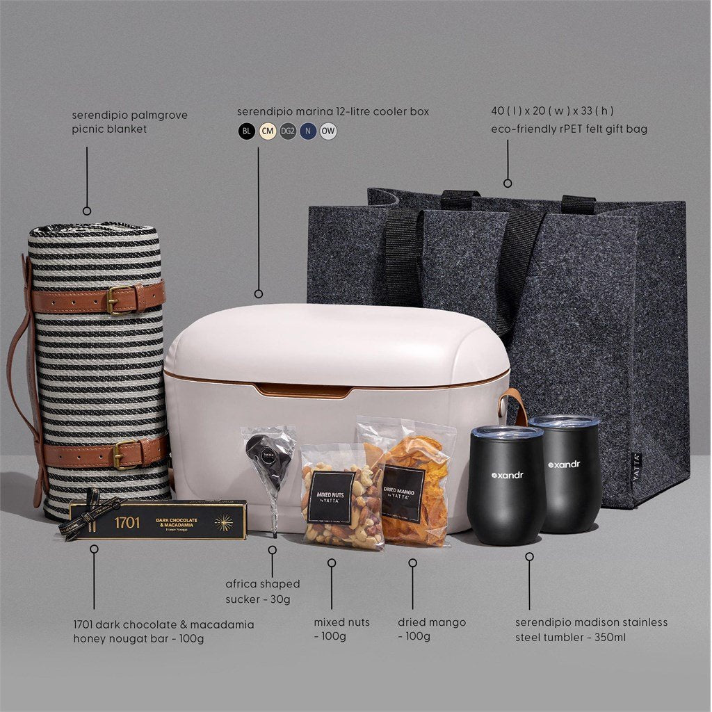 Yatta Sophisticated Soiree Hamper ZA Premium Hampers,Outdoor Hampers Mirelle Leather and Lifestyle