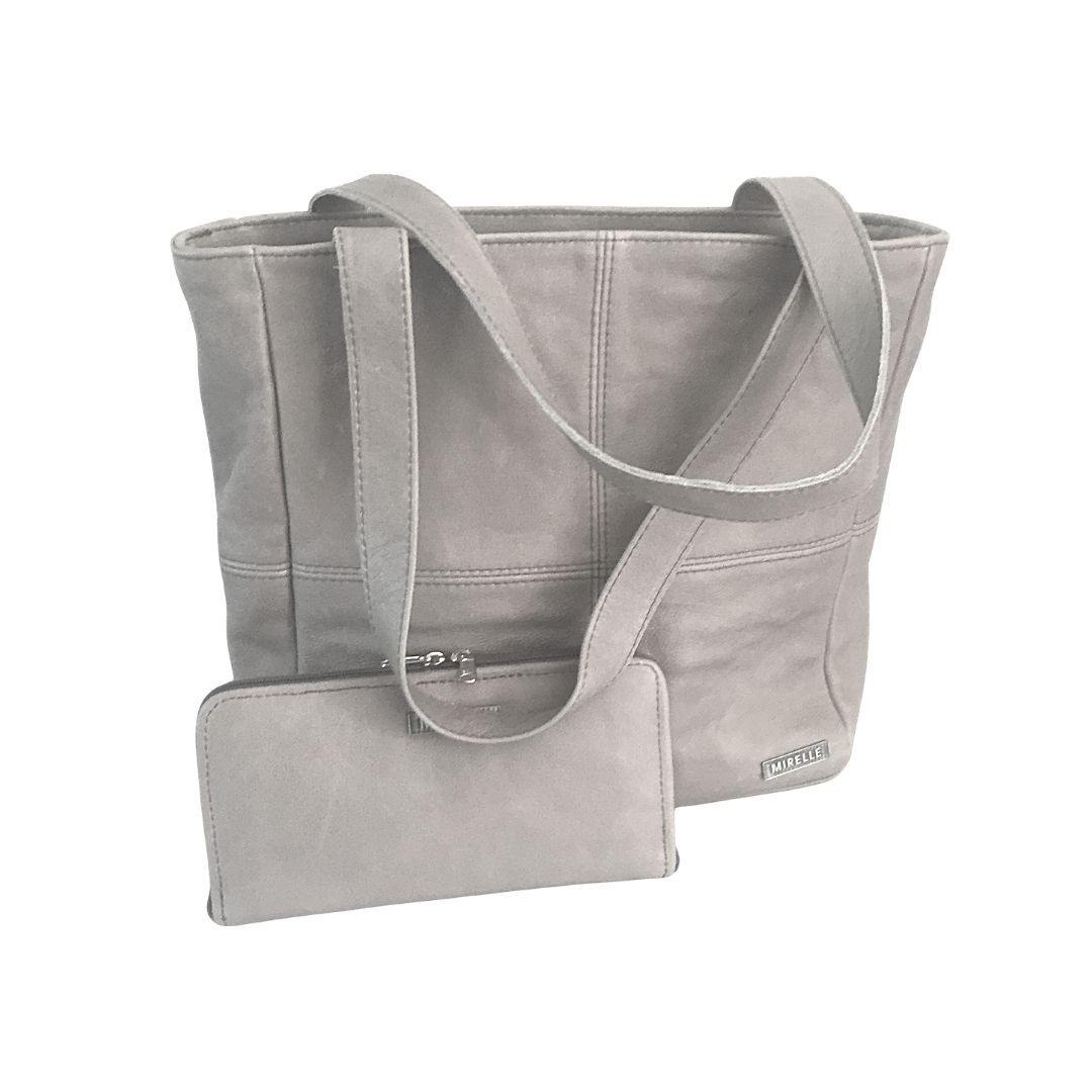 Mirelle Leather Classic Shopper Handbag And Ladies Wallet - Combo - Mirelle Leather and Lifestyle