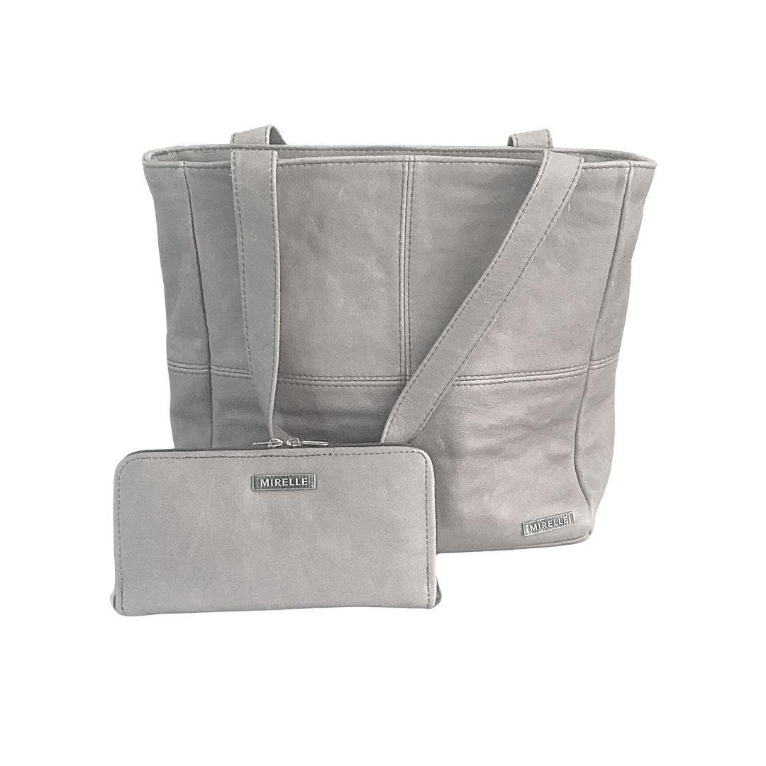 Mirelle Leather Classic Shopper Handbag And Ladies Wallet - Combo - Mirelle Leather and Lifestyle
