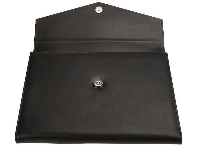 Genuine Leather A4 Tri Folder - Black - Mirelle Leather and Lifestyle