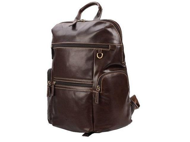 Adpel Genuine Leather Day Tripper 15.4 Laptop Backpack - Brown - Mirelle Leather and Lifestyle