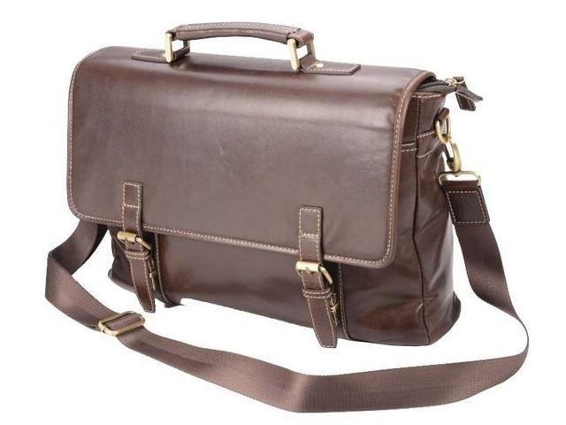 Vibro Genuine Leather Laptop Satchel Bag - 15.4 Inch - Brown - Mirelle Leather and Lifestyle