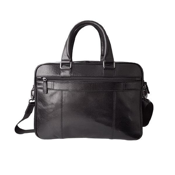 Amalfi Genuine Leather 15" Laptop Bag - Black ZA Laptop Bag Mirelle Leather and Lifestyle