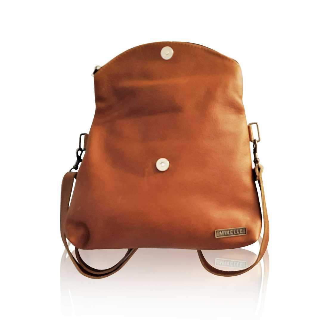 Genuine Leather 3-Way Convertible Backpack | Messenger Handbag - MIRELLE - MIRELLE Leather and Lifestyle