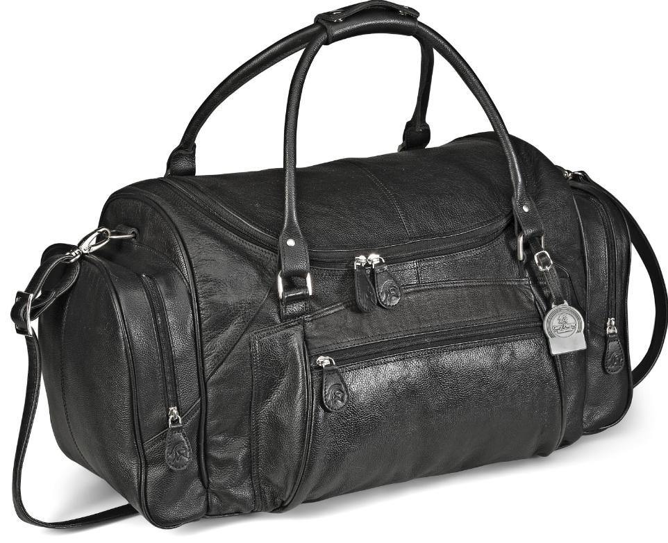 Gary Player Elegant Leather Weekend Bag - Black - Mirelle Leather and Lifestyle