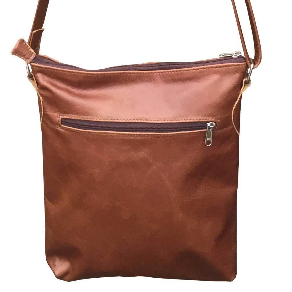 Genuine Leather Ladies Leather Everyday Messenger Handbag | MIRELLE ZA Crossbody Handbag Mirelle Leather and Lifestyle