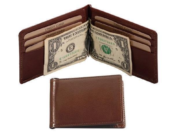 Genuine Leather Money Clip - Brown - Mirelle Leather and Lifestyle