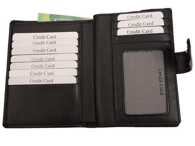 Genuine Leather Passport Cover with Tab - Black ZA Passport Cover Mirelle Leather and Lifestyle