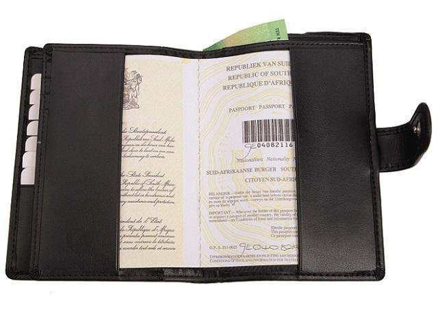 Genuine Leather Passport Holder - Black - Mirelle Leather and Lifestyle