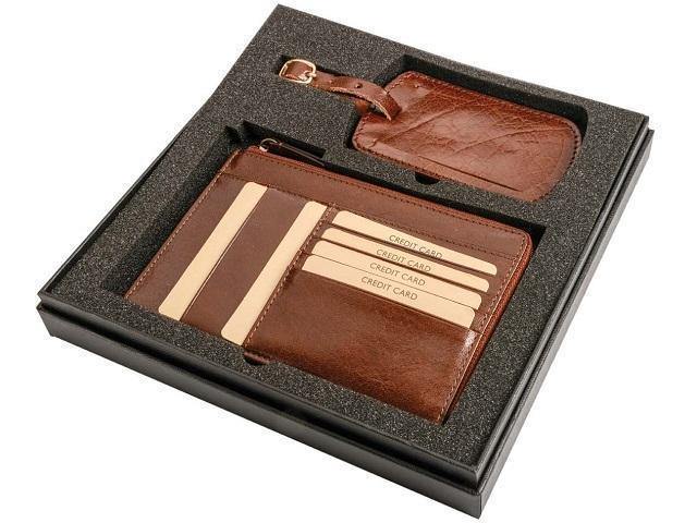Genuine Leather Passport Holder and Luggage Tag - Gift Set ZA Passport Holder Mirelle Leather and Lifestyle