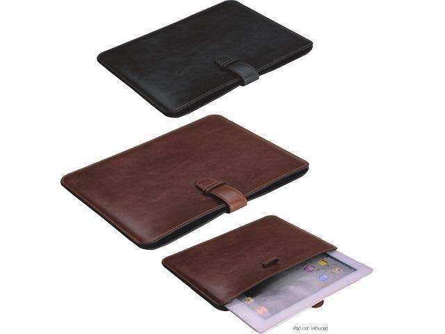 Genuine Leather Stylio iPad Sleeve - Padded Interior - Tab Closure ZA iPad Carry Case Mirelle Leather and Lifestyle