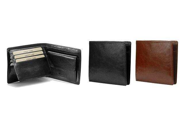 Genuine Leather Wallet Credit Card Flap & Coin Holder - Black - Mirelle Leather and Lifestyle