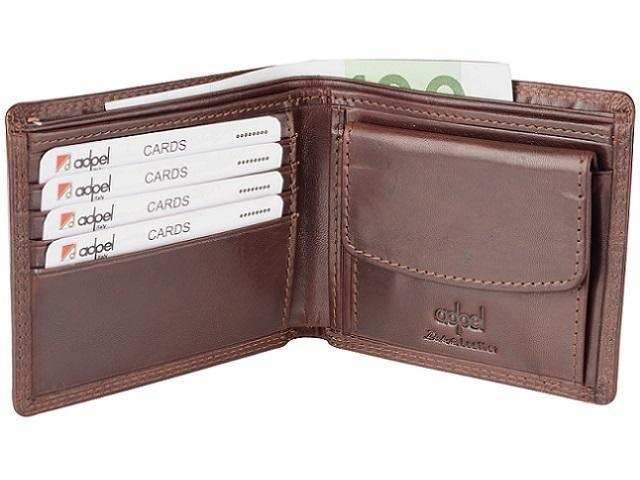 Genuine Leather Wallet with Notes, 4 Cards and Coin Holder - MIRELLE Leather and Lifestyle