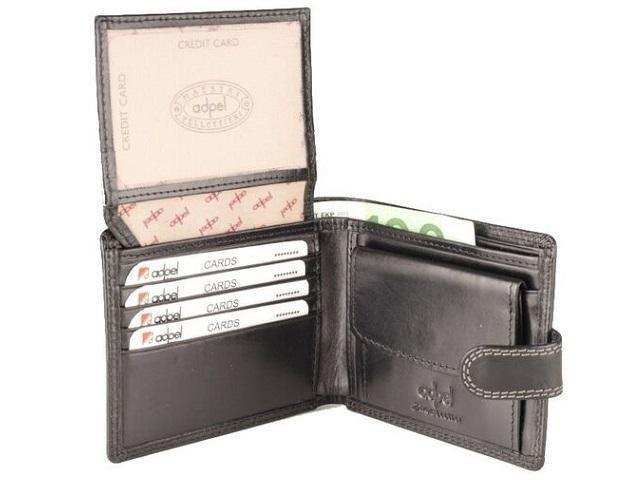 Genuine Leather Wallet with Notes, 7 Credit Cards & Coin Holder - Black - Mirelle Leather and Lifestyle