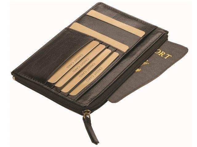 Genuine Leather Zippered Passport | Card | Boarding Pass Travel Holder - MIRELLE ZA Passport Holder Mirelle Leather and Lifestyle