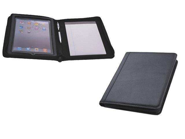 iPad Genuine Leather Zip Around Folder - Black - Mirelle Leather and Lifestyle