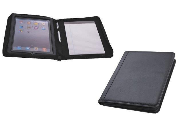 iPad Genuine Leather Zip Around Folder - Black ZA Folder Mirelle Leather and Lifestyle