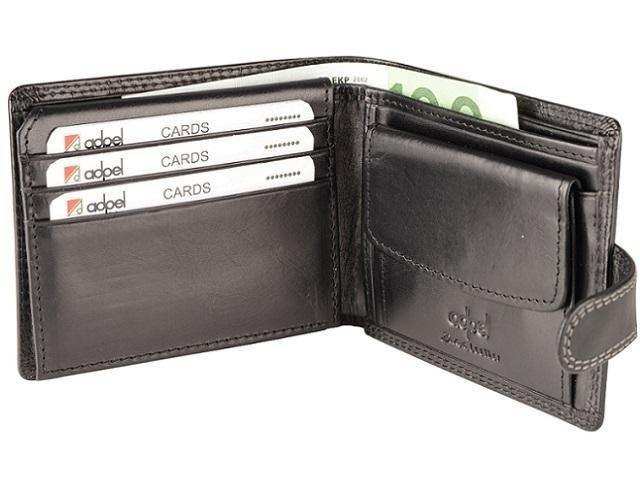 Genuine Leather Wallet with Notes, 7 Credit Cards & Coin Holder - Black - MIRELLE Leather and Lifestyle