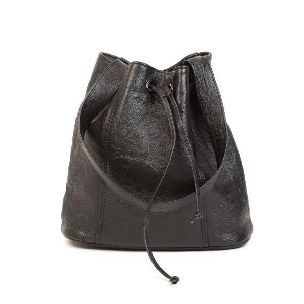 Leather Bucket Drawstring Handbag - Full Grain Leather | MIRELLE ZA Drawstring Handbag Mirelle Leather and Lifestyle