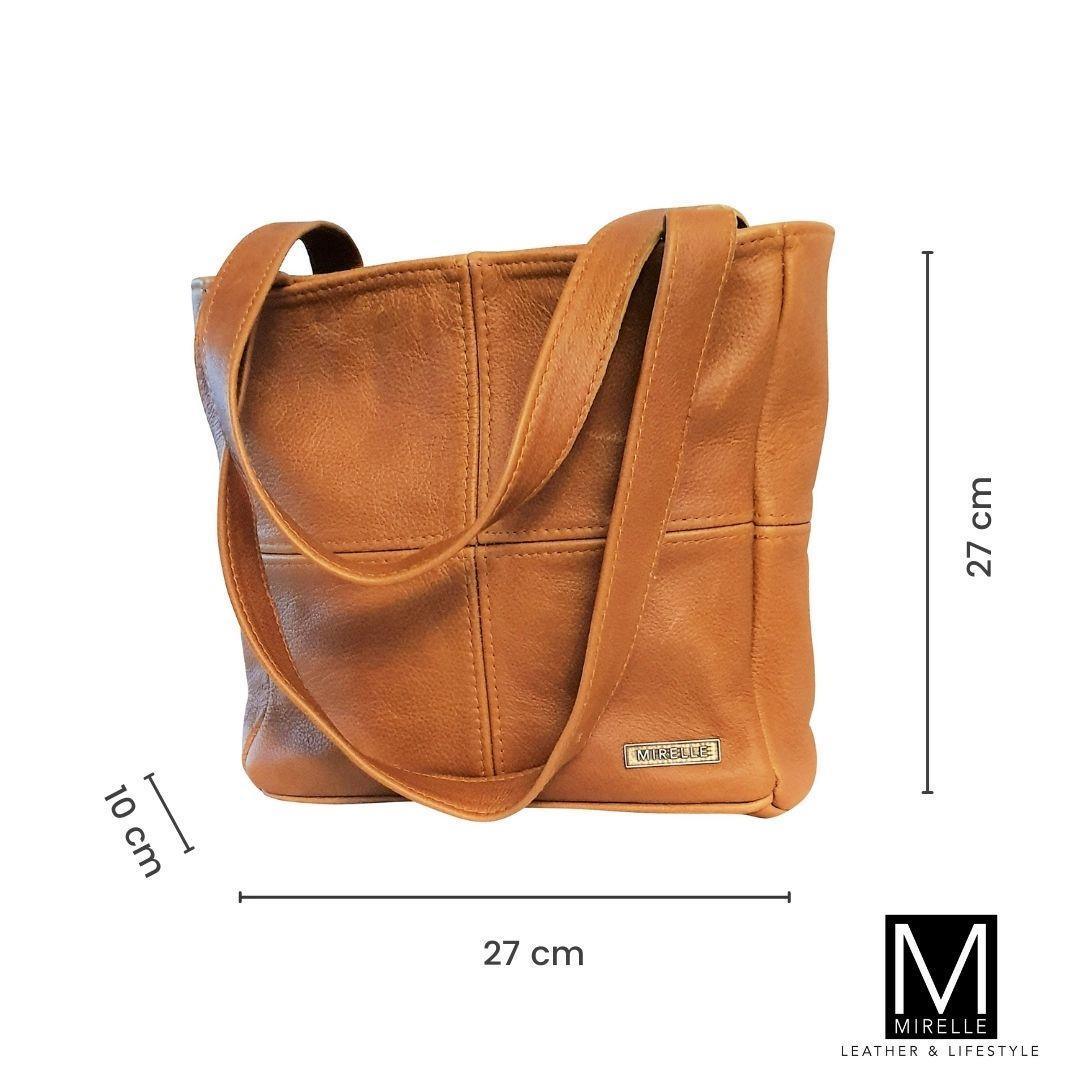 Leather Classic Shopper Handbag - Small | MIRELLE ZA Handbag Mirelle Leather and Lifestyle