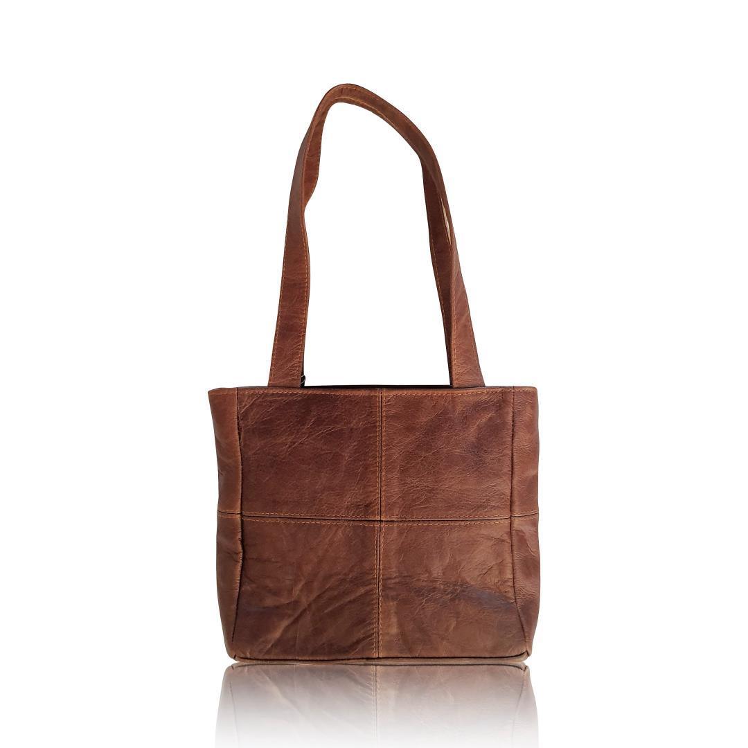 Leather Classic Shopper Handbag - Small | MIRELLE ZA Handbag Mirelle Leather and Lifestyle