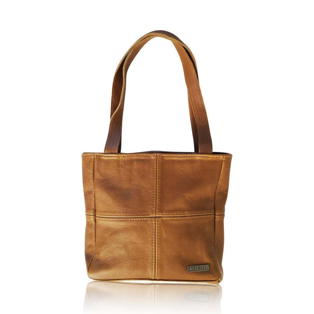 Leather Classic Shopper Handbag - Small | MIRELLE ZA Handbag Mirelle Leather and Lifestyle