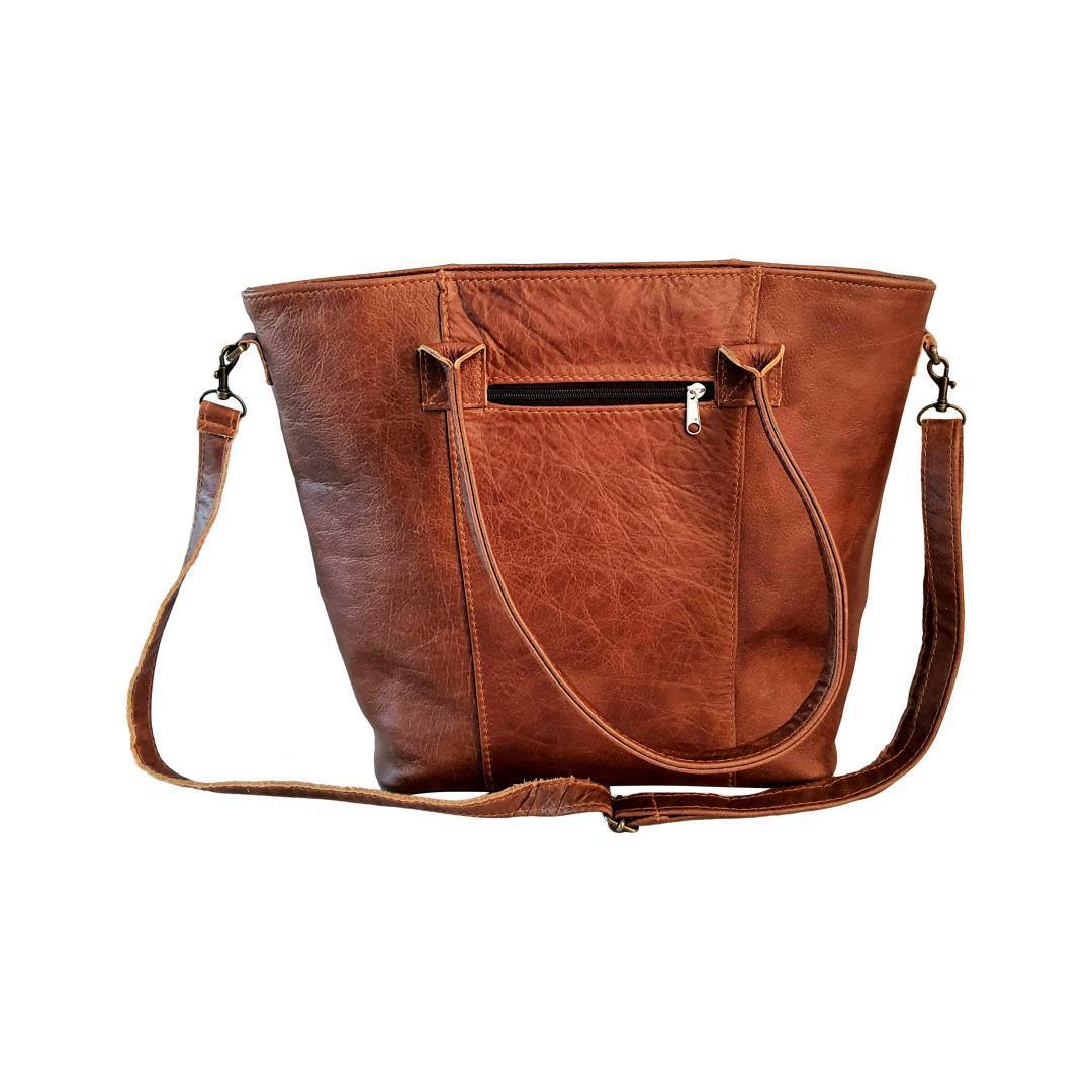 Leather Classic Tote Handbag - Genuine Leather | MIRELLE ZA Tote Handbag Mirelle Leather and Lifestyle