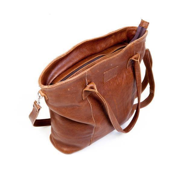 Leather Classic Tote Handbag - Genuine Leather | MIRELLE ZA Tote Handbag Mirelle Leather and Lifestyle