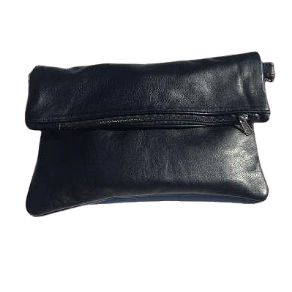 Genuine Leather Fold Over Messenger Handbag | MIRELLE ZA Crossbody Handbag Mirelle Leather and Lifestyle