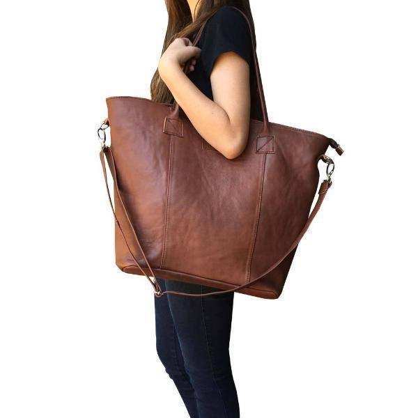 Mirelle Large Genuine Leather Laptop Tote Handbag - MIRELLE Leather and Lifestyle