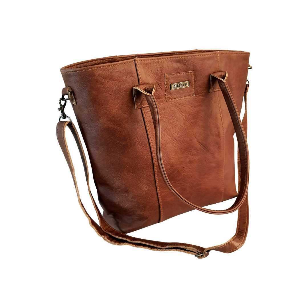 Leather Laptop Tote Handbag - Fits 15 inch Laptop | MIRELLE ZA Laptop Bag Mirelle Leather and Lifestyle