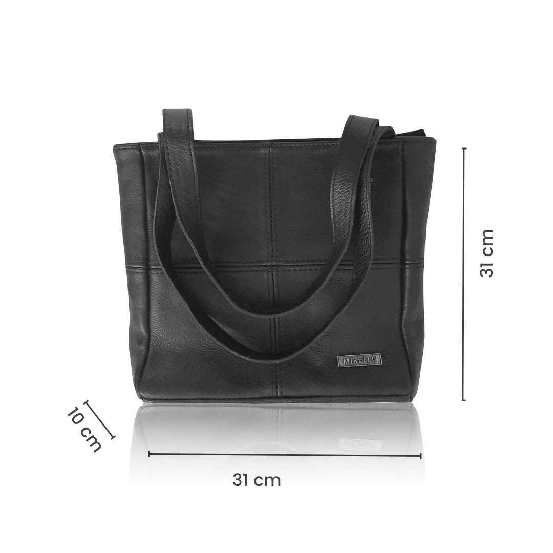 Leather Shopper Handbag - Classic Style | MIRELLE ZA Tote Mirelle Leather and Lifestyle