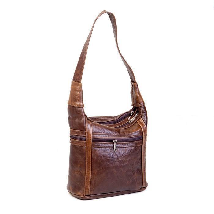 Leather Shoulder Handbag - Two Compartments | MIRELLE ZA Shoulder Handbag Mirelle Leather and Lifestyle