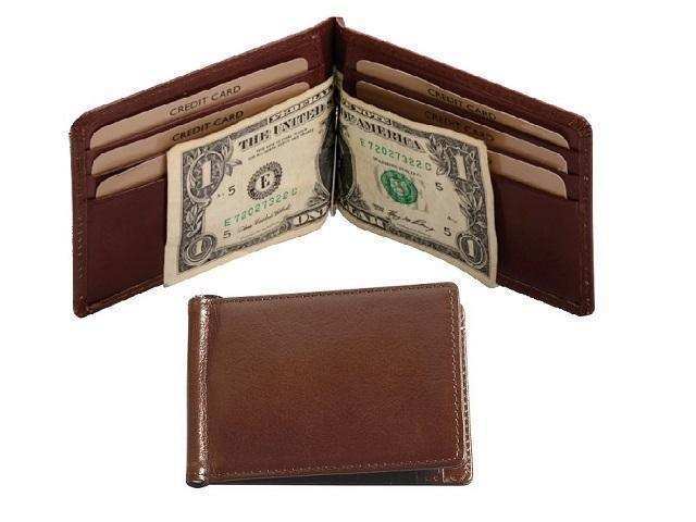 Mens Leather Money Clip - Brown | MIRELLE ZA Leather Wallet Mirelle Leather and Lifestyle